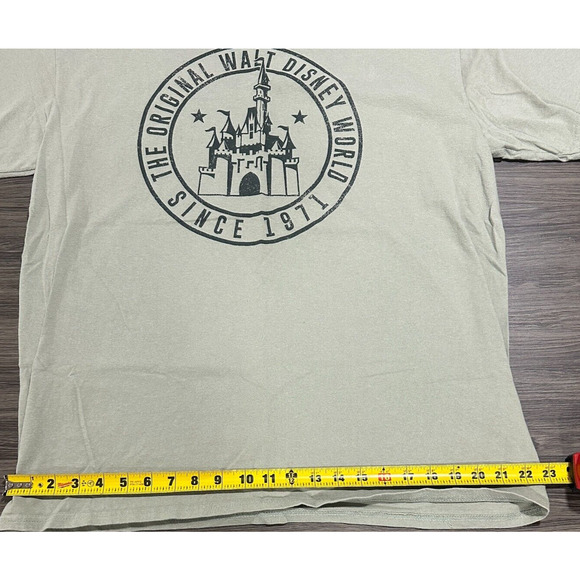 The Original Walt Disney World Men Olive Graphic Vacation T-Shirt Size XL - Picture 2 of 10